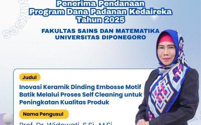 FSM UNDIP Secures Funding from the Kedaireka Matching Fund Program 2025, Strengthening Research and Industry Collaboration