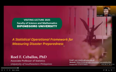 FSM UNDIP Holds Online Visiting Professor: Statistical Approach to Measuring Disaster Preparedness